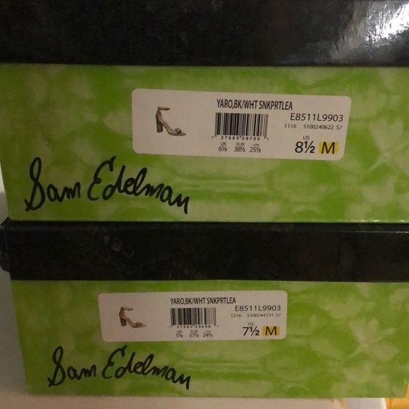 Sam Edelman Yaro Block Heel Sandal Snakeskin - Picture 4 of 4